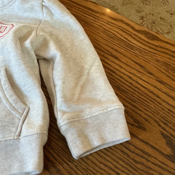 GAP Logo Pullover Hooded Sweatshirt in Heathered Gray sz 2T EUC - Picture 5 of 10